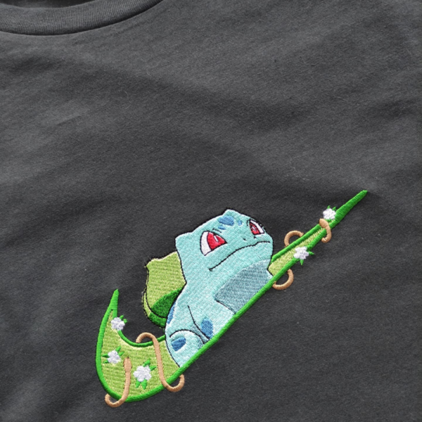 Bulbasaur Embroidery Design stitched by a customer