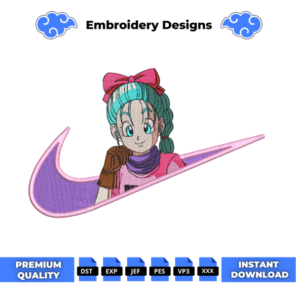 Bulma Swoosh Embroidery Design