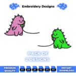 Bundle Dinosaurs on Call Phone Embroidery Designs