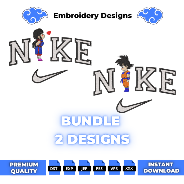 Bundle Goku and Chichi Embroidery Designs