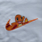 Charmander Embroidery Design stitched by a customer