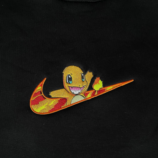 Charmander Embroidery Design stitched by a customer