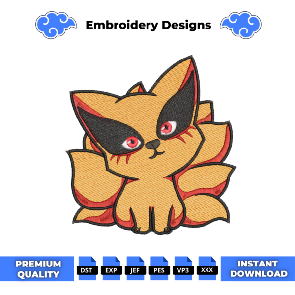 Chibi Kurama Embroidery Design