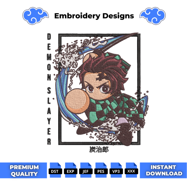 Chibi Tanjiro Boxed Embroidery Design
