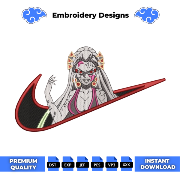 Daki Swoosh Embroidery Design
