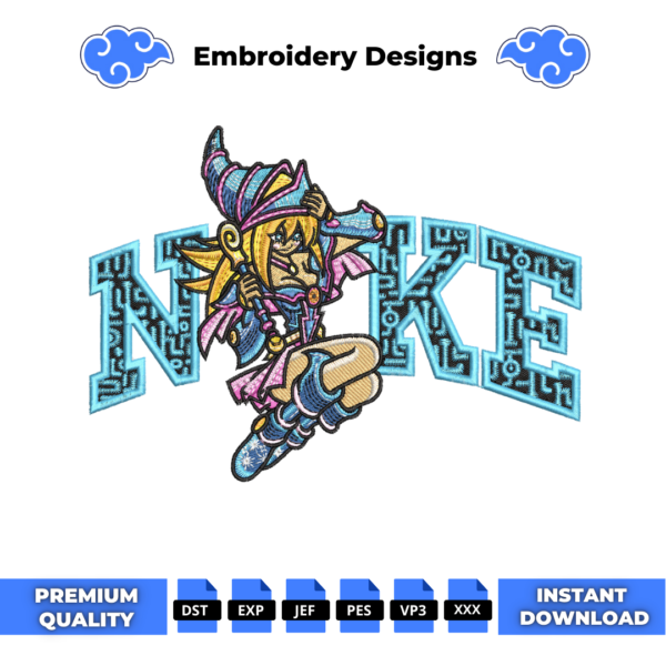 Dark Magician Girl Yu Gi Oh Embroidery Design