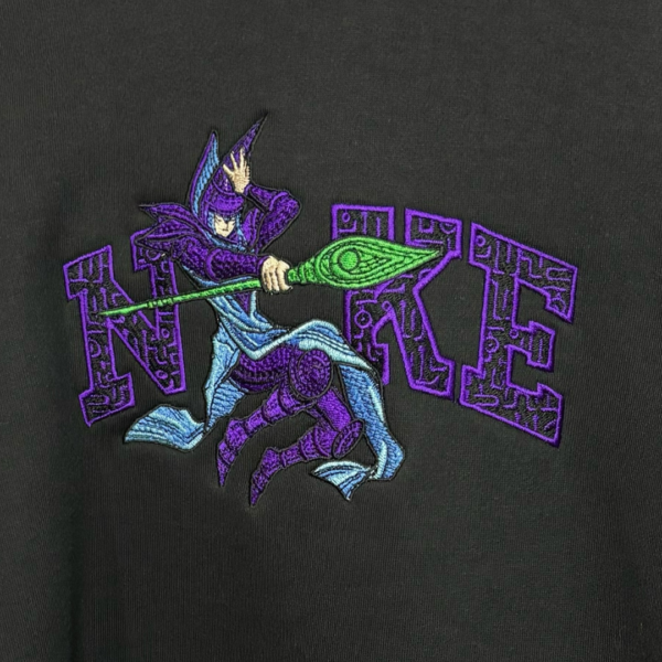 Dark Magician Yu Gi Oh Embroidery Design stitched by a customer
