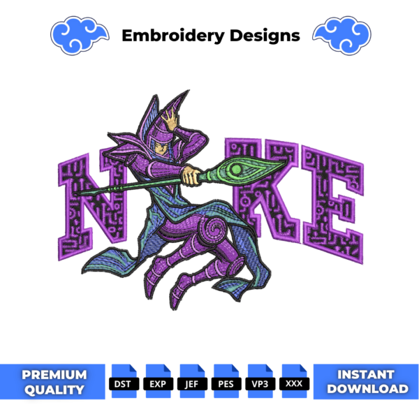 Dark Magician Yu Gi Oh Embroidery Design