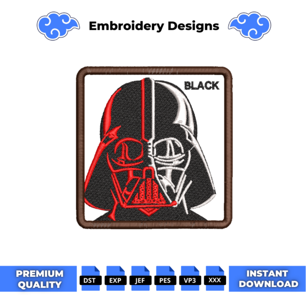 Darth Vader Cap Embroidery Design
