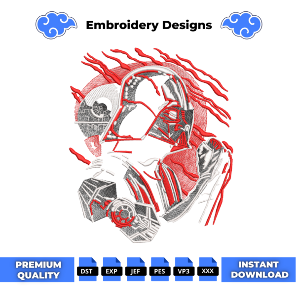 Darth Vader Embroidery Design