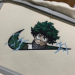Deku Midoriya Embroidery Design stitched by a customer