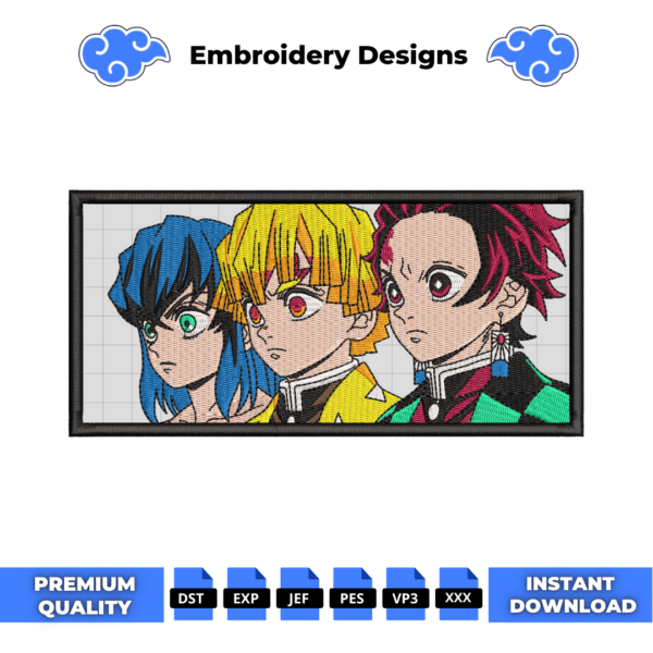 Demon Slayer Boxed Embroidery Design