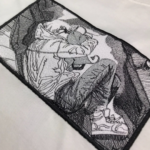 Denji Boxed Embroidery Design stitched by a customer