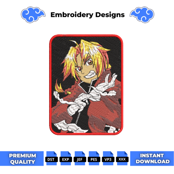 Edward Elric Embroidery Design