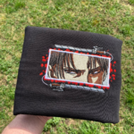 Epic Levi Eyes Sword Embroidery Design stitched by a customer