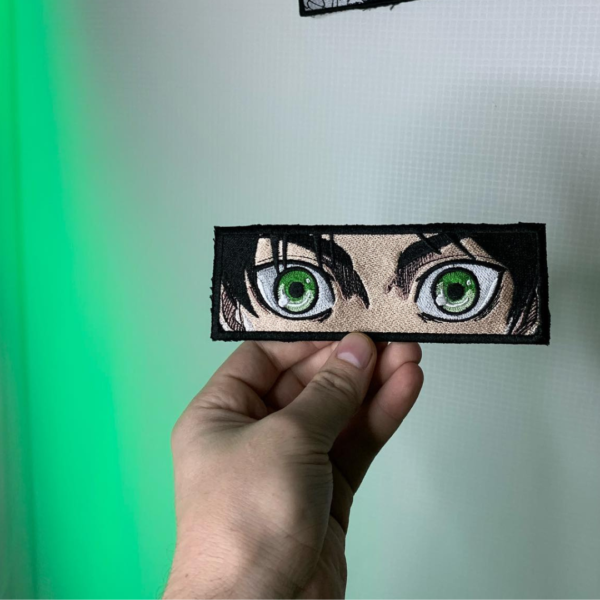 Eren Eyes Anime Embroidery Design stitched by a customer