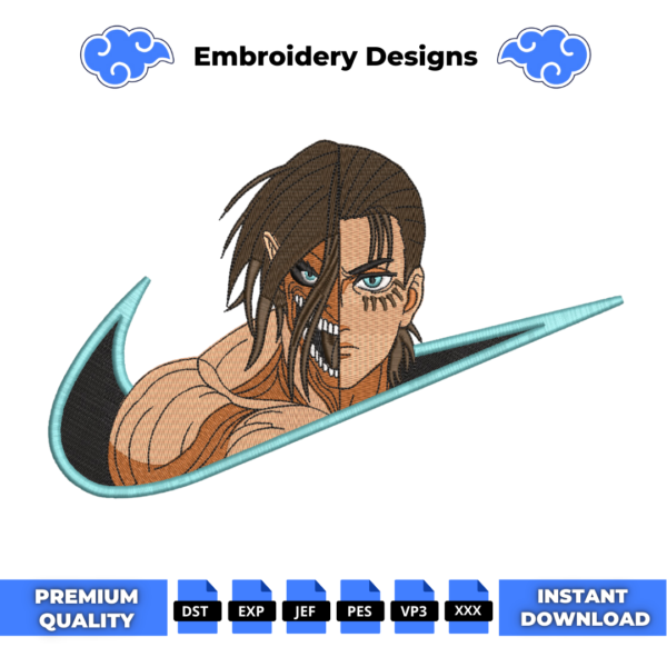 Eren Titan Embroidery Design