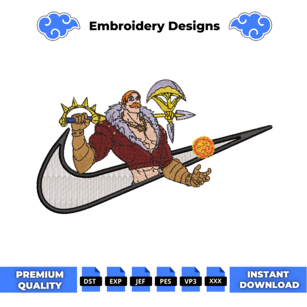 Escanor Swoosh Embroidery Design