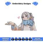Frieren Anime Embroidery Design
