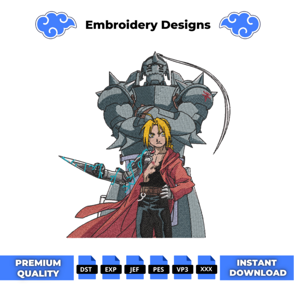 Full Metal Alchemist Anime Embroidery Design