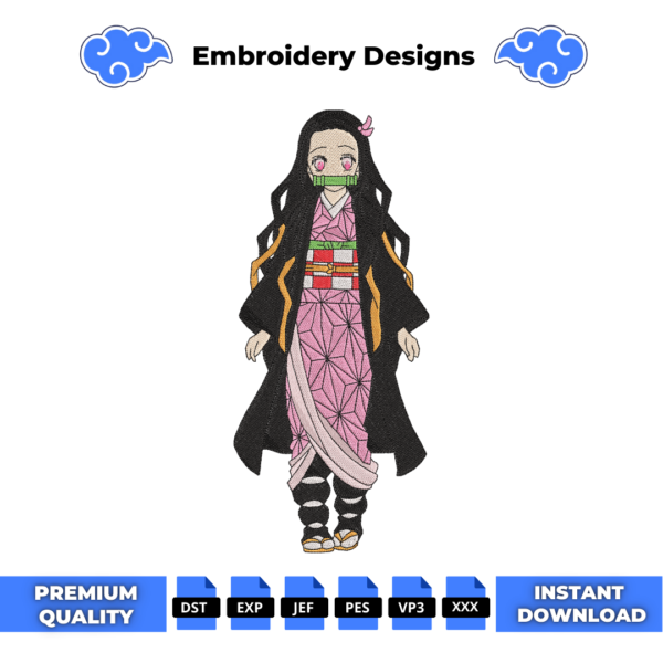 Full Nezuko Embroidery Design