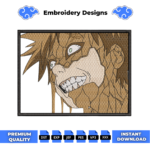 Gaara Face Sand Boxed Embroidery Design