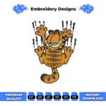 Garfield Embroidery Design