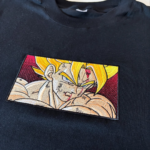 Goku Super Saiyan Embroidery Design stitched by a customer