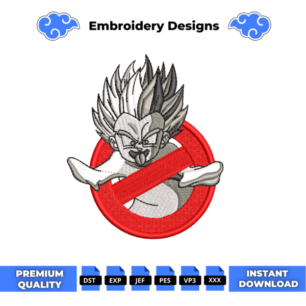 Gotenks Ghostbusters Embroidery Design