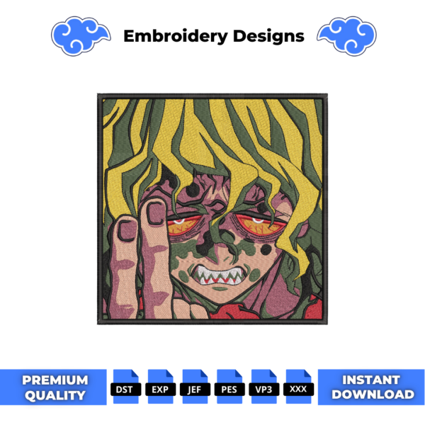 Gyutaro Anime Embroidery Design