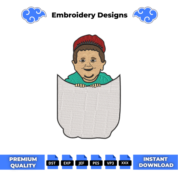 Hasbulla Pocket Embroidery Design