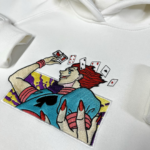 Hisoka HxH Embroidery Design stitched by a customer