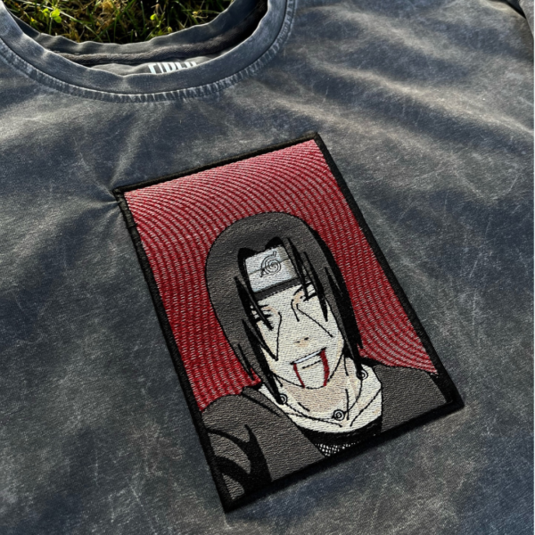 Itachi Blood Embroidery Design stitched by a customer