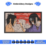 Itachi VS Sasuke Embroidery Design