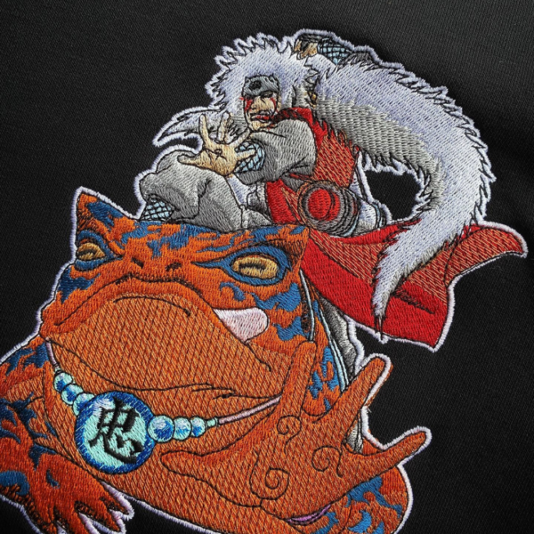 Jiraiya and Logo Embroidery Design stitched by a customer