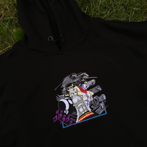 Jotaro Kujo Boxed Anime Embroidery Design stitched by a customer