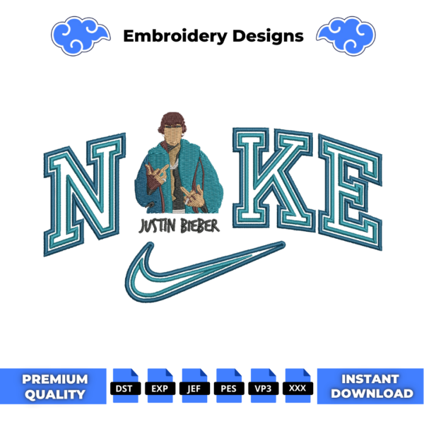 Justin Bieber Embroidery Design