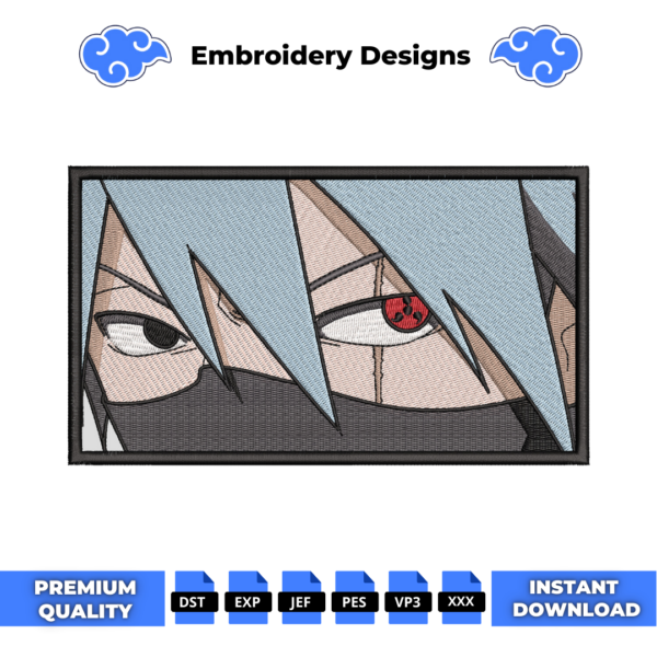 Kakashi Boxed Embroidery Design