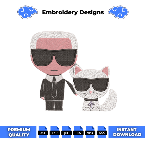 Karl Lagerfeld Embroidery Design