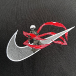 Ken Kaneki Swoosh Embroidery Design stitched by a customer