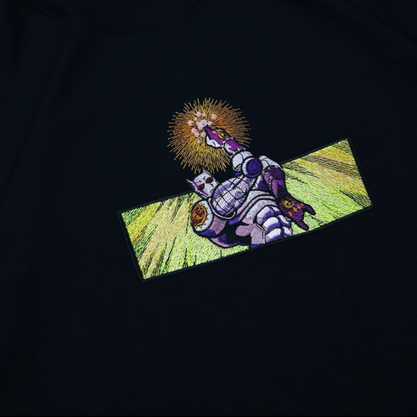 Killer Queen Boxed Embroidery Design stitched by a customer