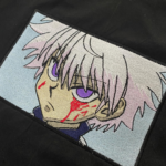 Killua Blood Embroidery Design stitched by a customer