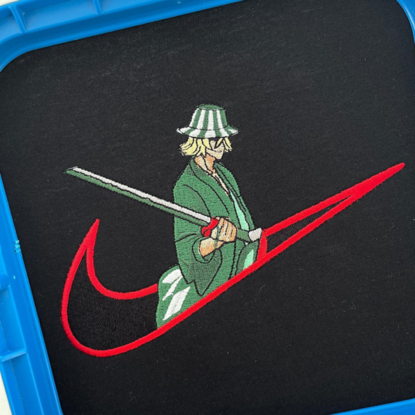 Kisuke Urahara Swoosh Embroidery Design stitched by a customer