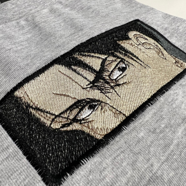 Levi Ackermann Eyes Boxed Embroidery Design stitched by a customer