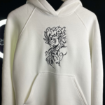 Luffy Gear 5 and Logo Embroidery Design stitched by a customer