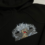 Luffy Gear 5 Boxed Embroidery Design stitched by a customer