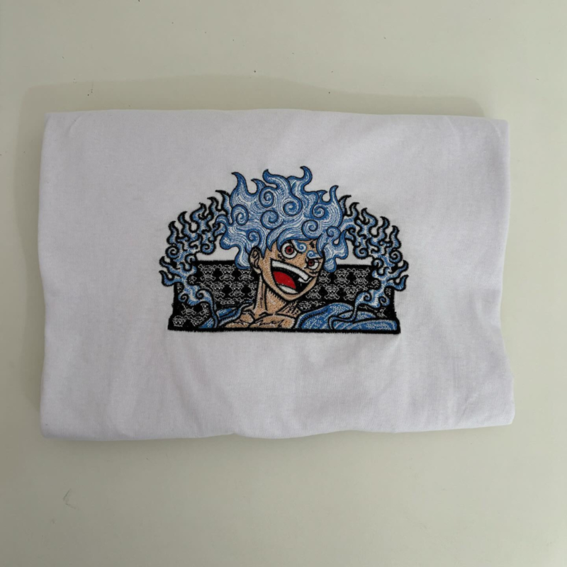Luffy Gear 5 Boxed (Skull Edition) Embroidery Design stitched by a customer