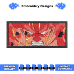 Might Guy Eyes Embroidery Design
