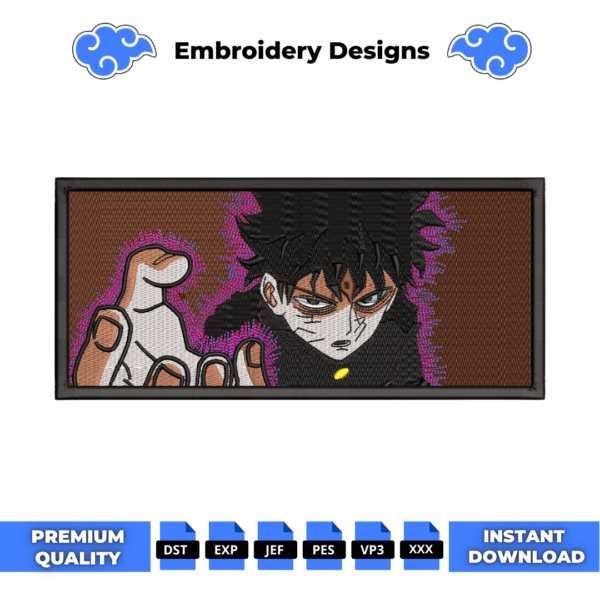 Mob Psycho 100 Anime Embroidery Design