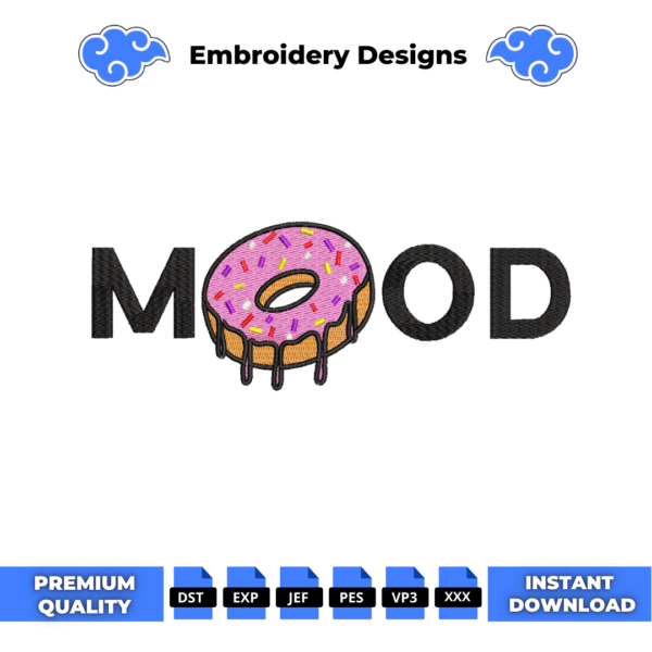 Mood Donut Embroidery Design